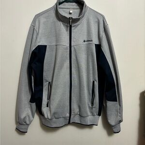 Gray and Black Zip-Up Jacket